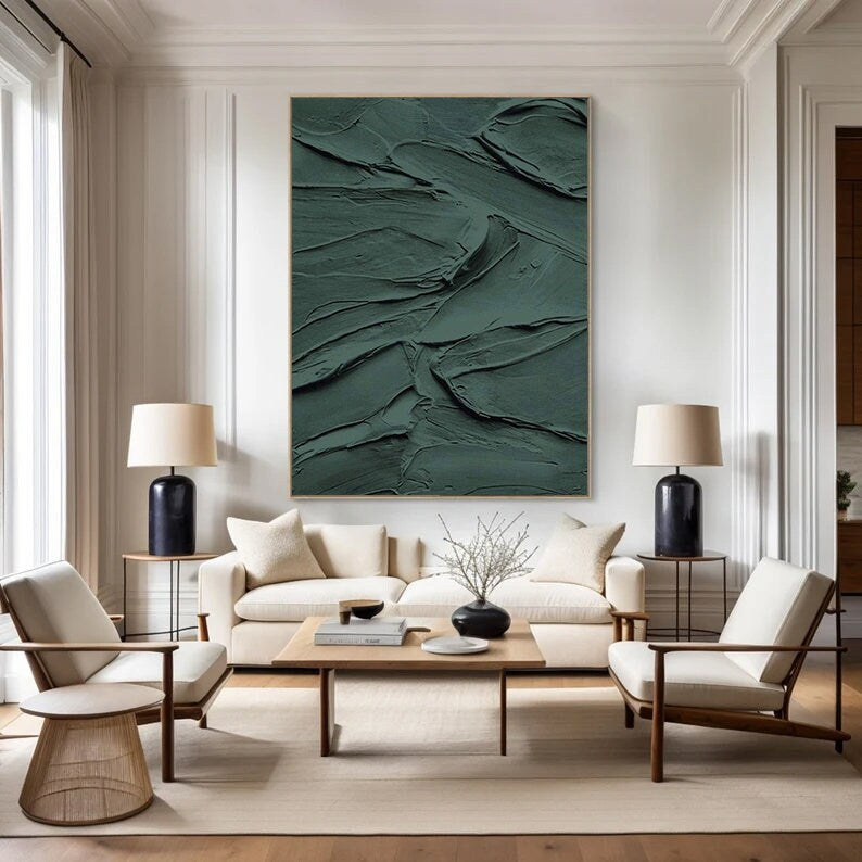Large Green Wall Decor Large Green Wall Art Large Green Textured Wall Art – Abstract Painting