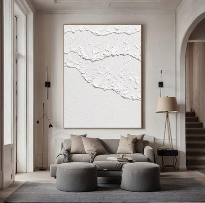 white Wall Art white 3D Textured art white textured Wall Art white abstract – Abstract Seascape Art