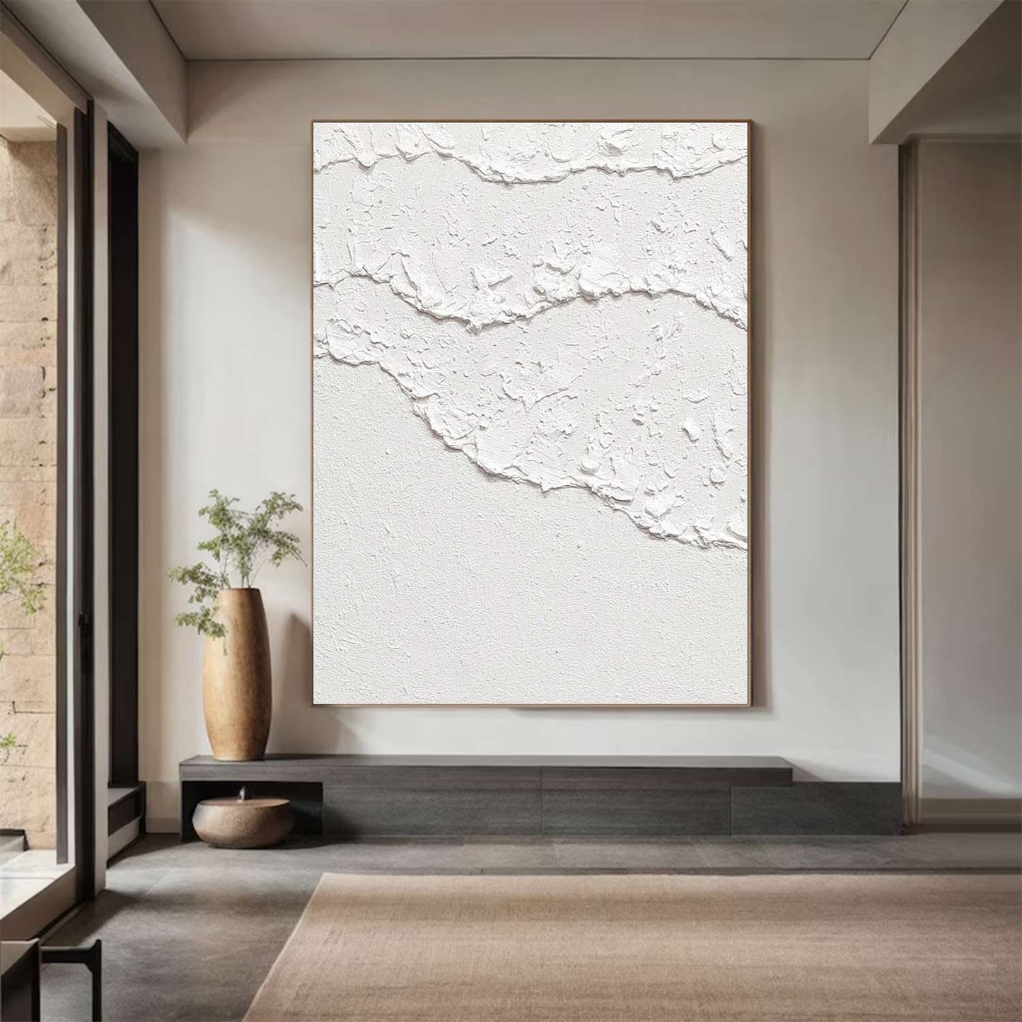 white Wall Art white 3D Textured art white textured Wall Art white abstract – Abstract Seascape Art
