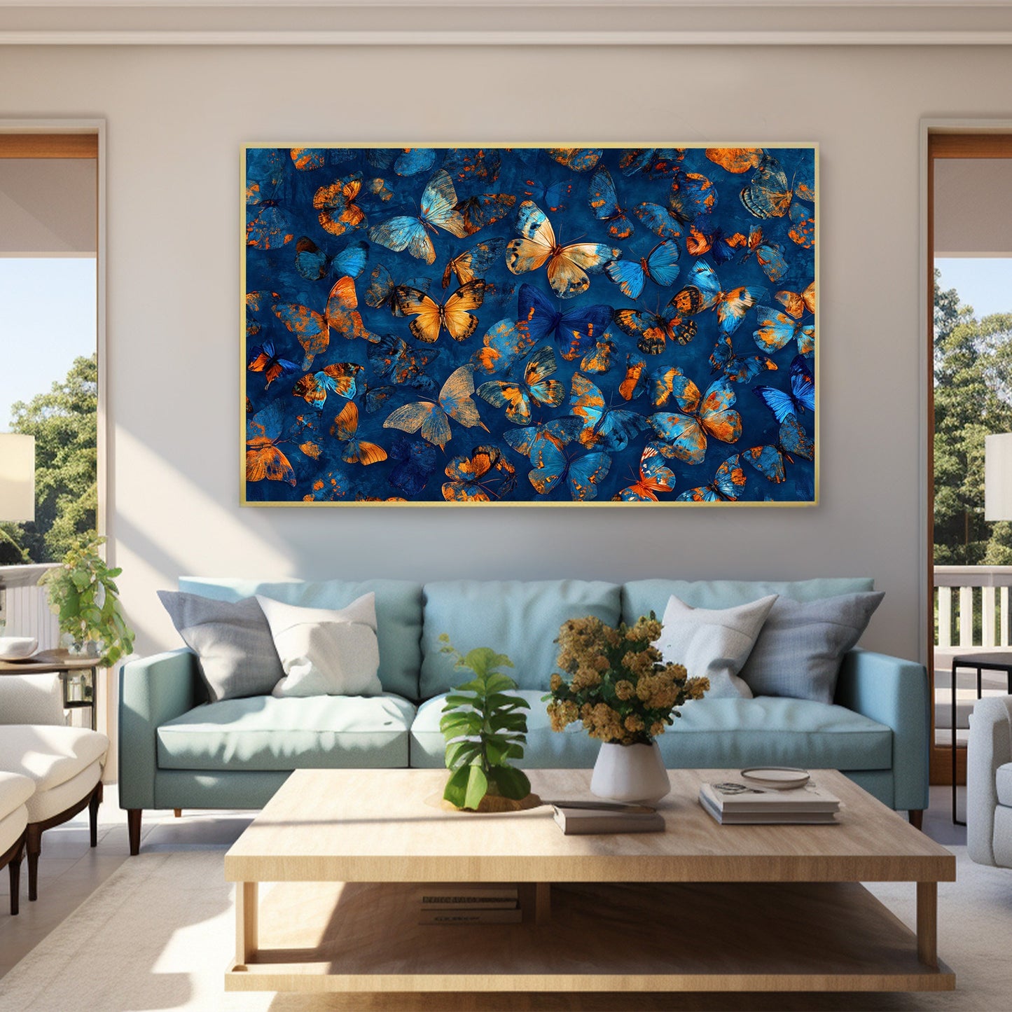 Colorful Abstract Butterfly Animal Wall Art Oil Painting