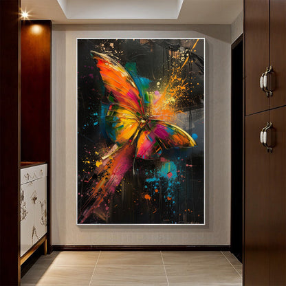 Colorful Abstract Butterfly Animal Wall Art Oil Painting