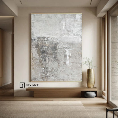 Beige Abstract Canvas Art – Minimalist Wall Decor – Abstract Painting