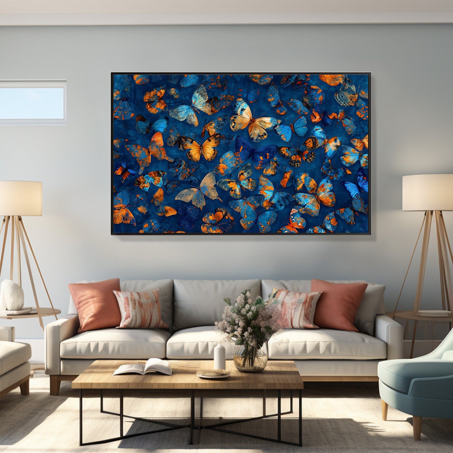 Original – Colorful Butterfly Animal Wall Art | Abstract Oil Painting, view 5