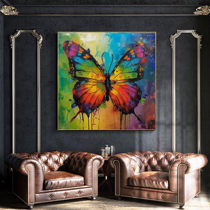 Colorful Abstract Butterfly Animal Wall Art
