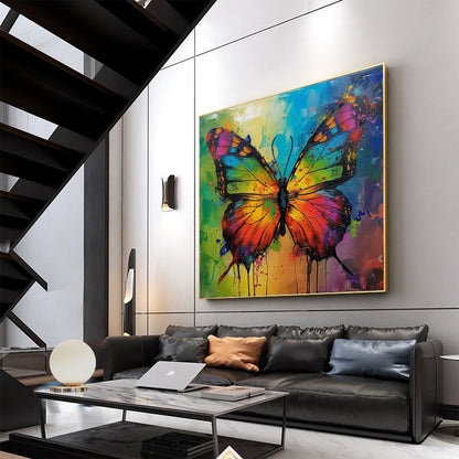Colorful Abstract Butterfly Animal Wall Art