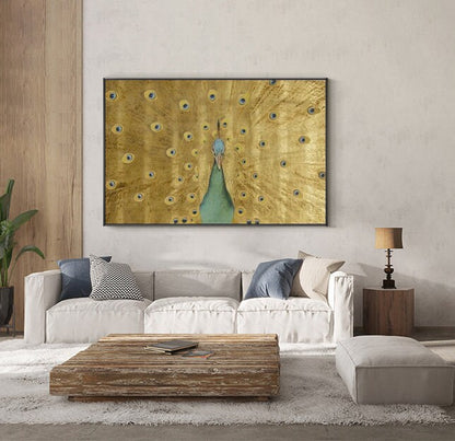 Hand Painted Peacock Acrylic Painting on Canvas, Large Abstract Peacock Canvas Wall Art, Original Animal Wall Art for Living Room,home Décor