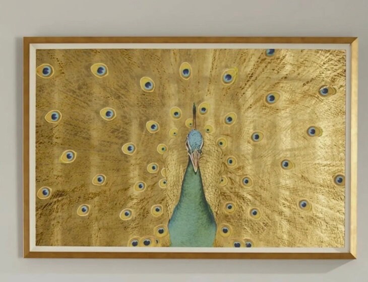 Hand Painted Peacock Acrylic Painting on Canvas, Large Abstract Peacock Canvas Wall Art, Original Animal Wall Art for Living Room,home Décor
