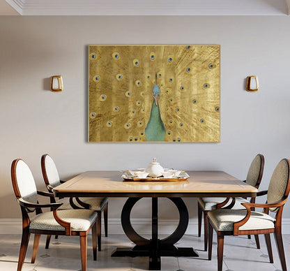 Hand Painted Peacock Acrylic Painting on Canvas, Large Abstract Peacock Canvas Wall Art, Original Animal Wall Art for Living Room,home Décor