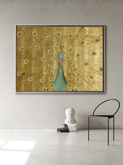 Hand Painted Peacock Acrylic Painting on Canvas, Large Abstract Peacock Canvas Wall Art, Original Animal Wall Art for Living Room,home Décor