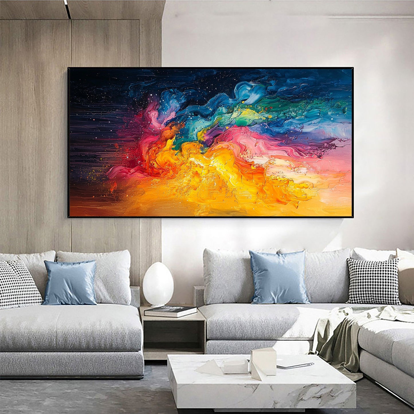 Original Universe – Colorful Abstract Wall Art | Hand-Painted Oil Painting, view 4