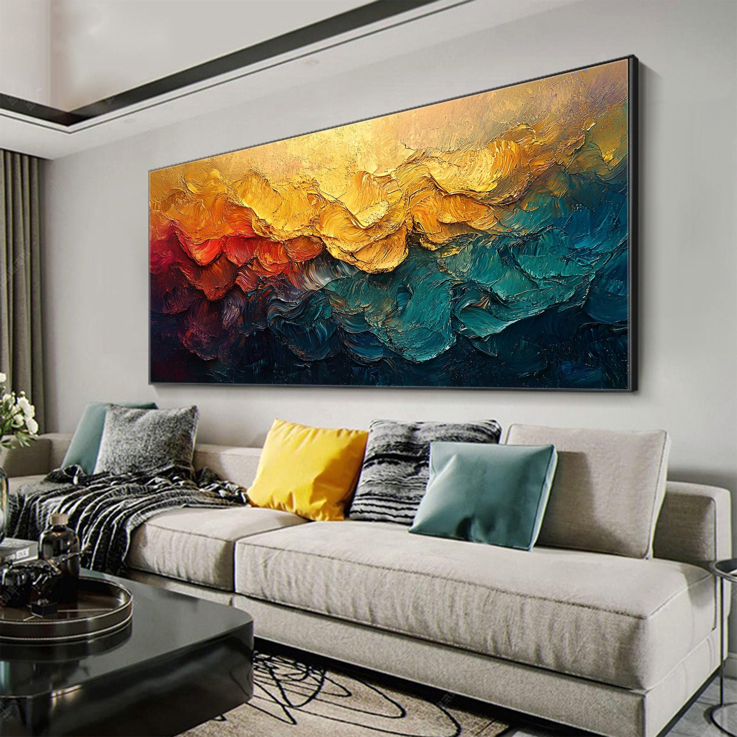 Colorful Textured Abstract Wall Art