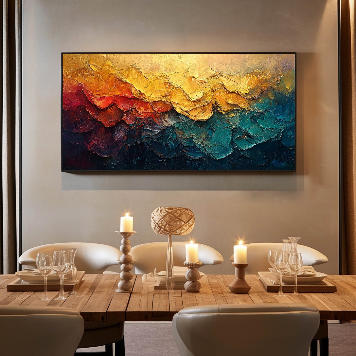 Colorful Textured Abstract Wall Art