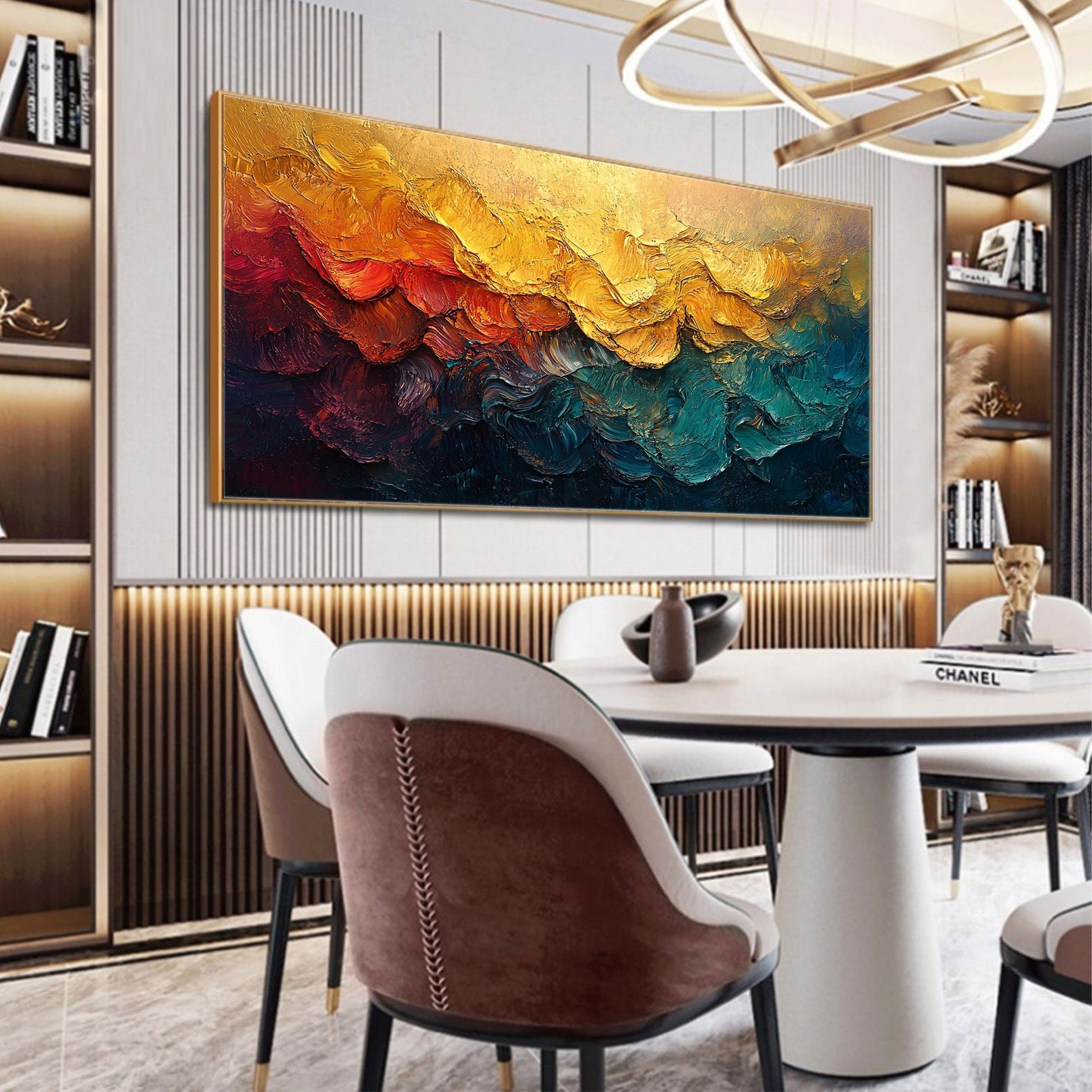 Textured Oil Painting On Canvas, Colorful Abstract Wall Art – Colorful Abstract Wall Art | Textured Hand-Painted Oil Painting