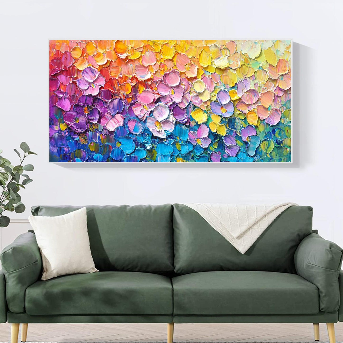 Original – Floral Wall Art | Impasto Hand-Painted Oil Painting, view 3
