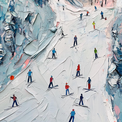 Original – Colorful Mountain Wall Art | Impasto Hand-Painted Painting, view 3