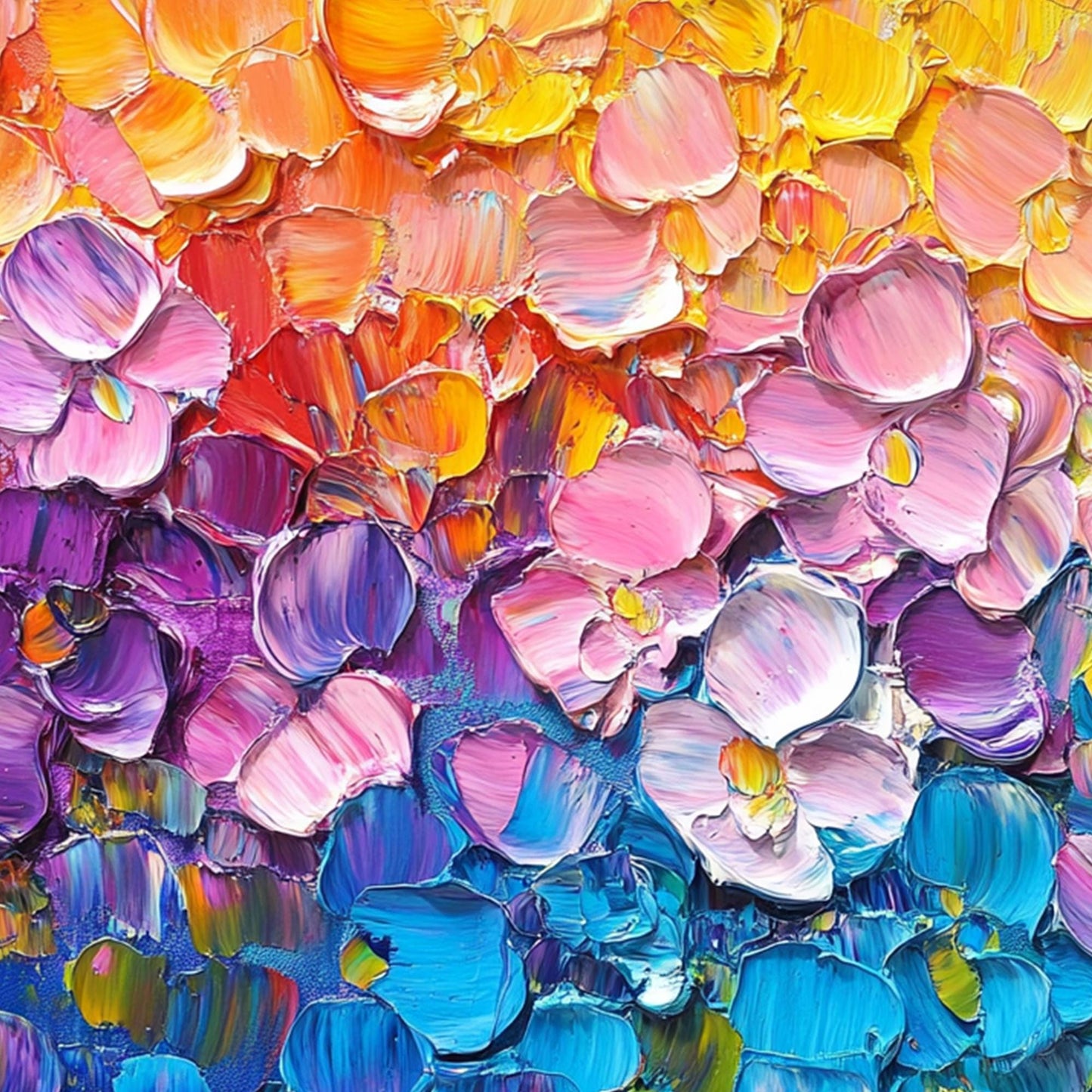 Original – Floral Wall Art | Impasto Hand-Painted Oil Painting, view 4
