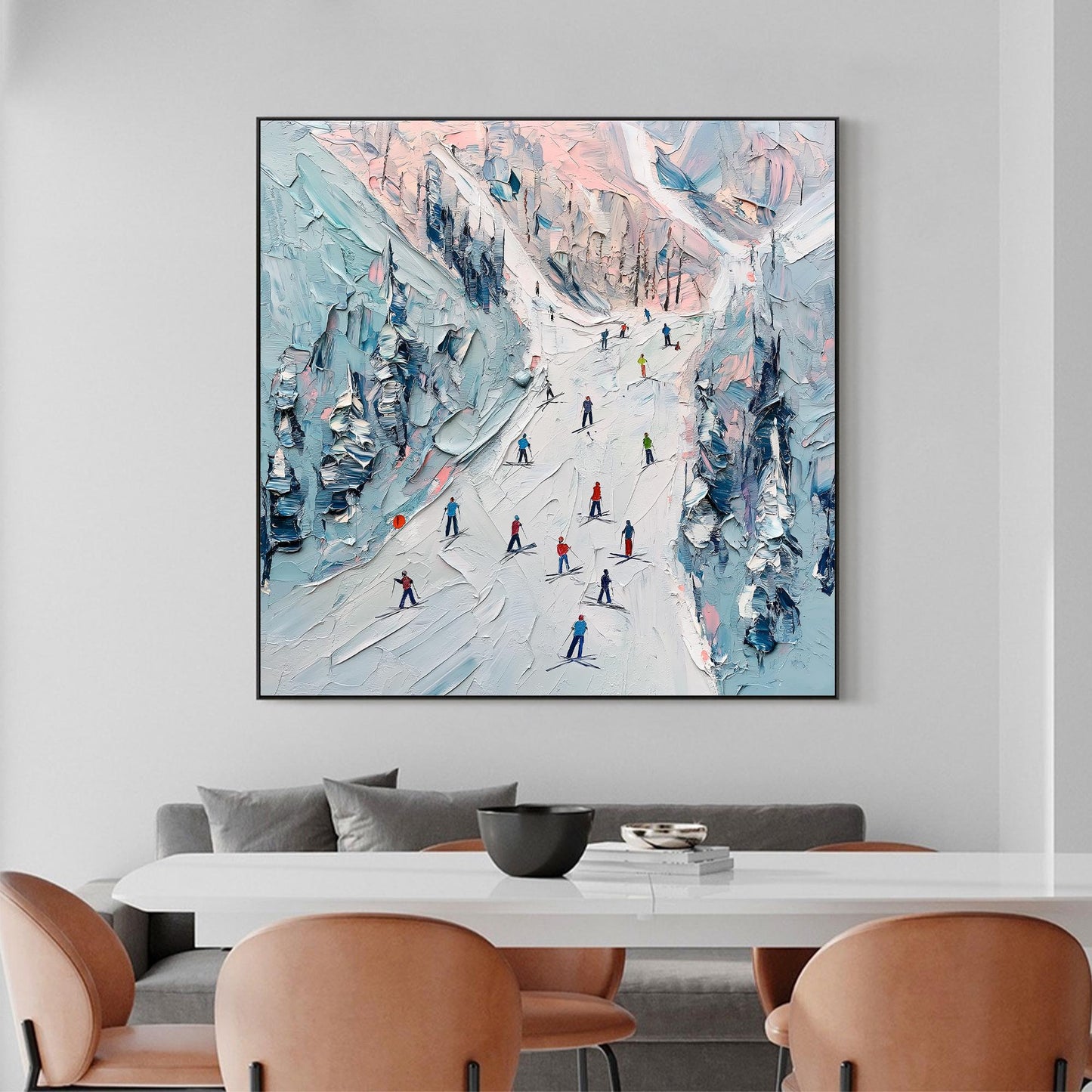 Original – Colorful Mountain Wall Art | Impasto Hand-Painted Painting, view 1