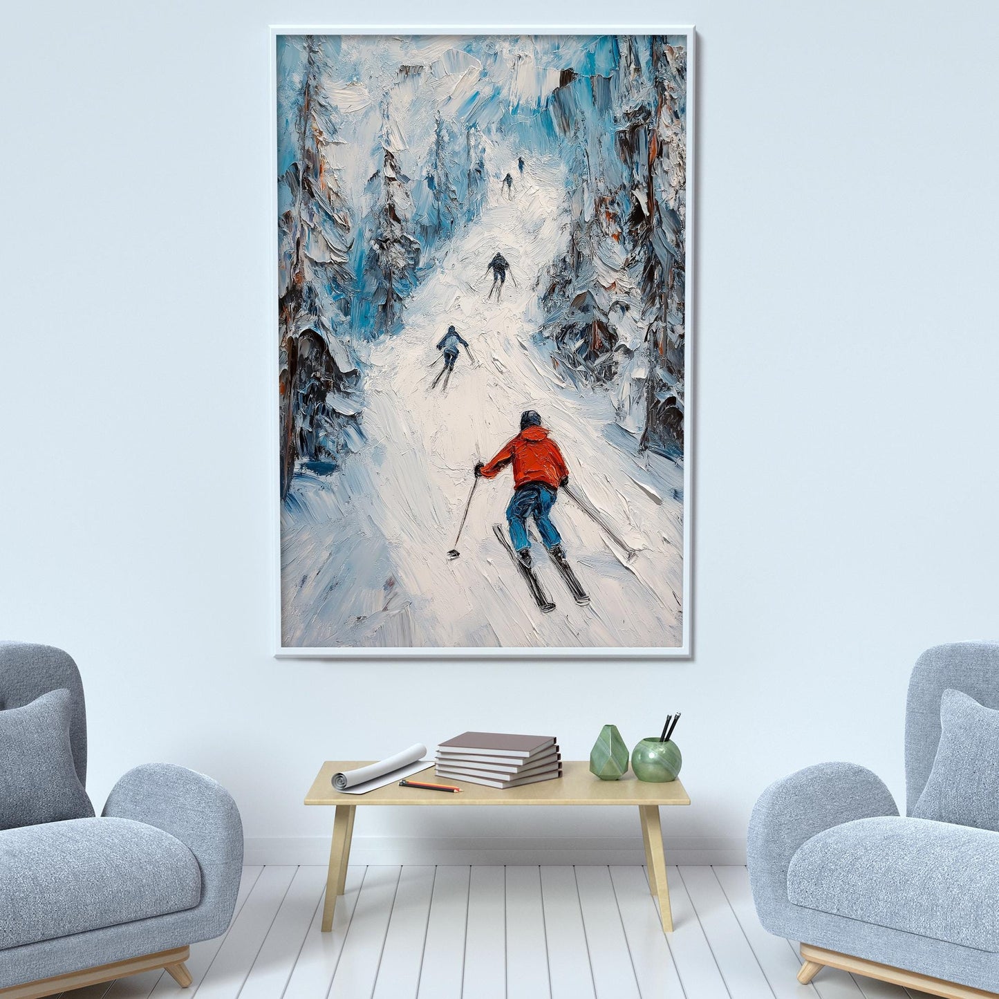 Original – Mountain Wall Art | Impasto Hand-Painted Painting, view 3