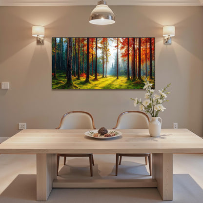 Original Autumn Forest – Forest Tree Wall Art | Hand-Painted Oil Painting, view 3