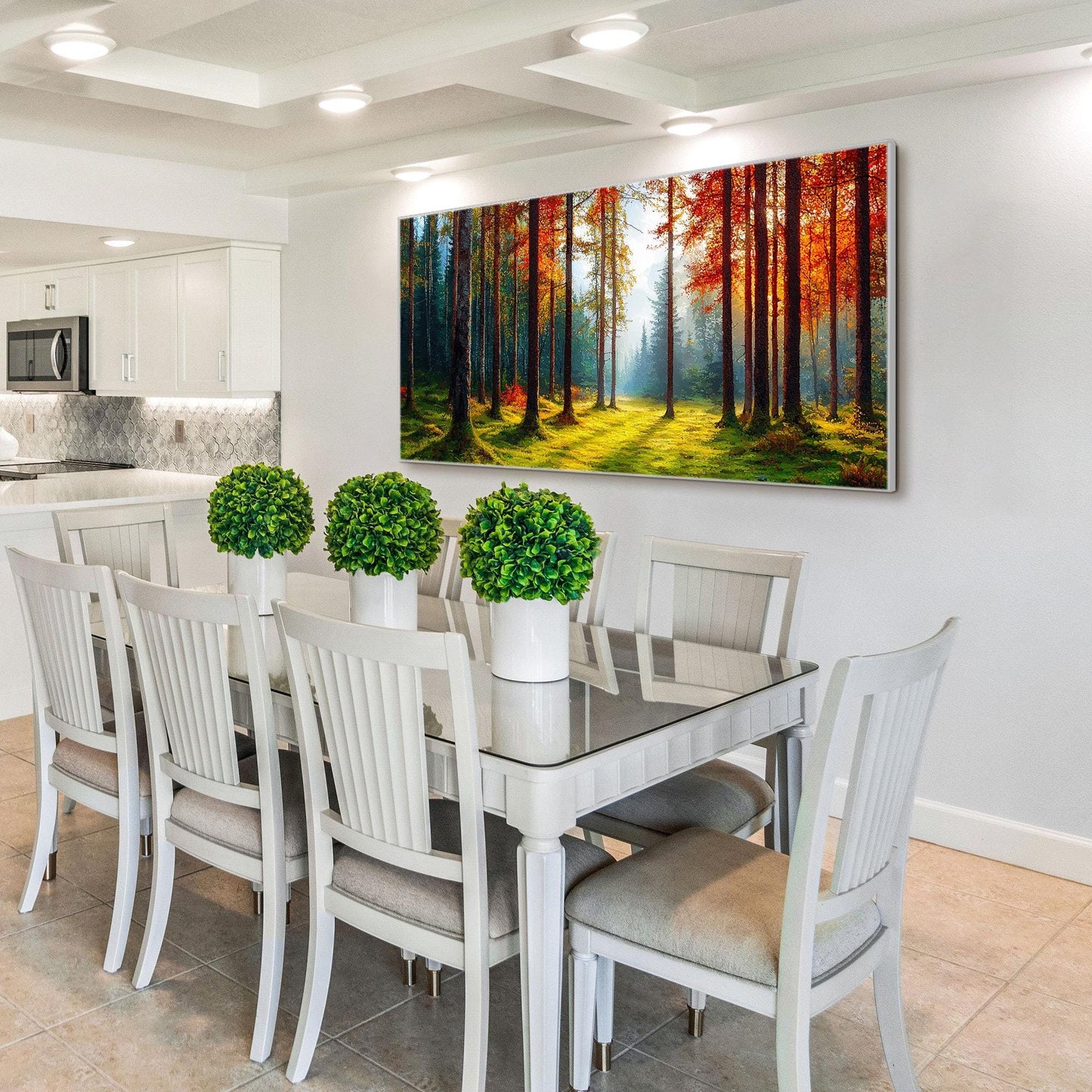 Original Autumn Forest – Forest Tree Wall Art | Hand-Painted Oil Painting, view 2