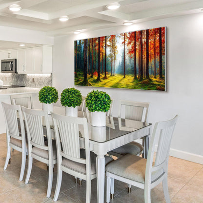 Original Autumn Forest – Forest Tree Wall Art | Hand-Painted Oil Painting, view 2