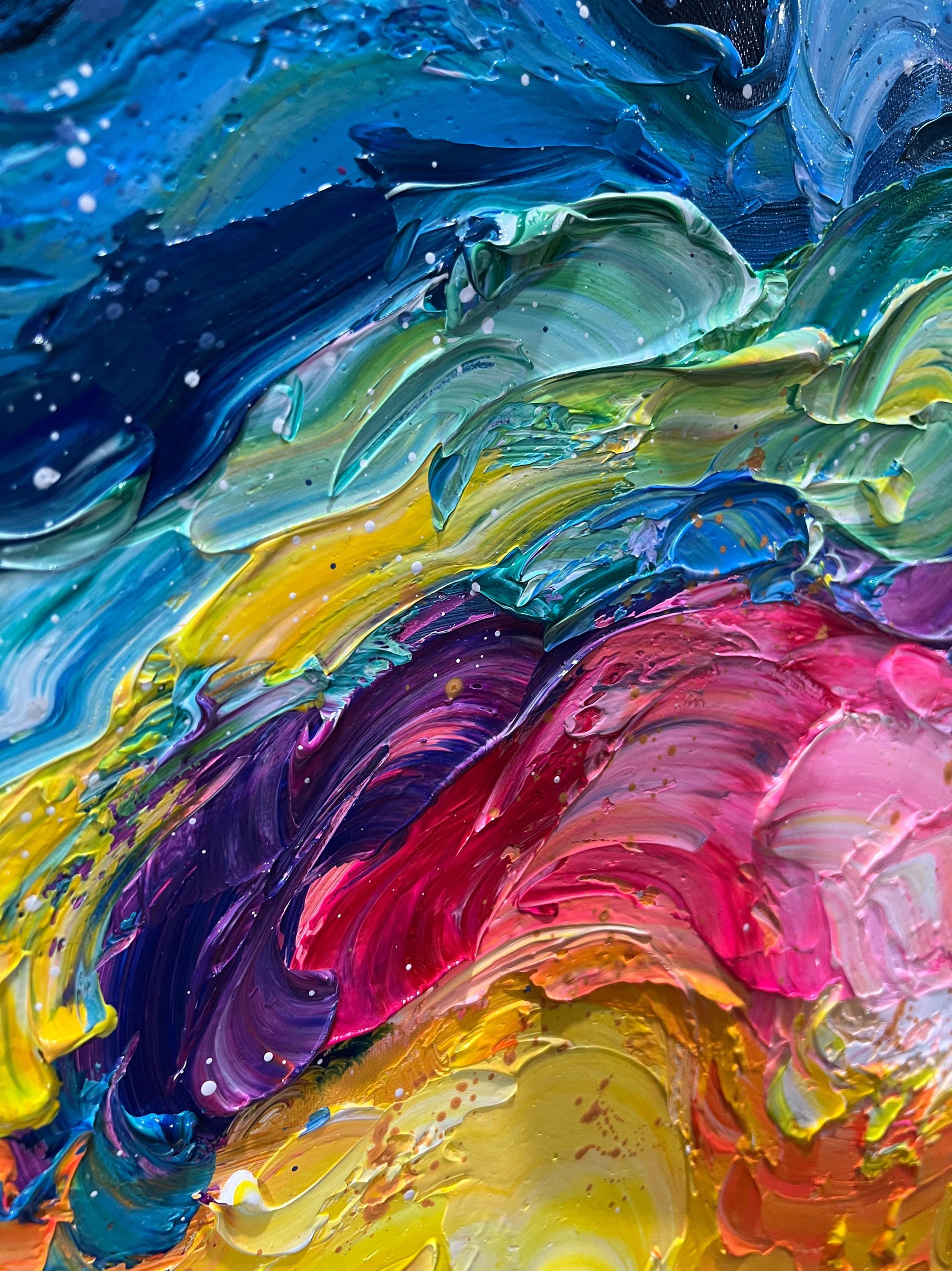 Original Universe – Colorful Abstract Wall Art | Hand-Painted Oil Painting, view 3