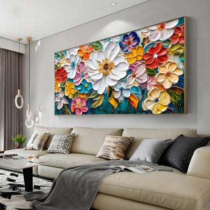 Original – Bouquet Floral Wall Art | Abstract Impasto Hand-Painted Painting, view 2