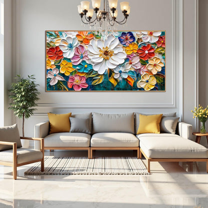 Original – Bouquet Floral Wall Art | Abstract Impasto Hand-Painted Painting, view 5