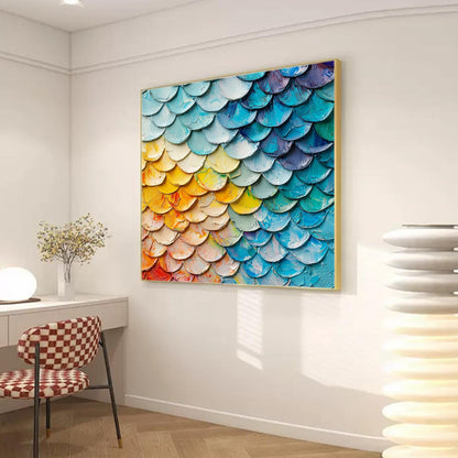 Textured Impasto Painting, Original Abstract Wall Art, Rainbow Palette Knife Decor – Abstract Wall Art | Impasto Hand-Painted