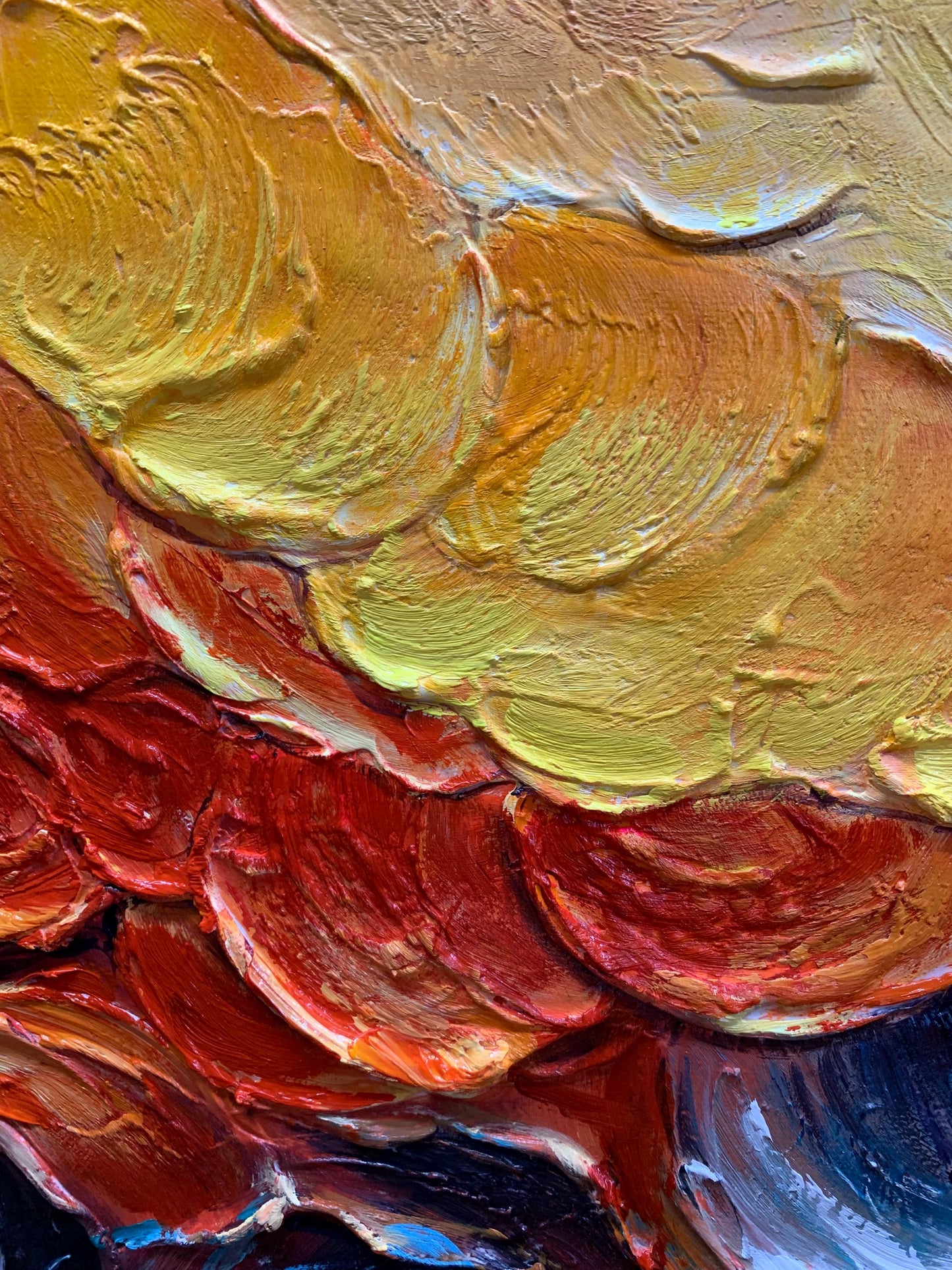 Textured Oil Painting On Canvas, Colorful Abstract Wall Art – Colorful Abstract Wall Art | Textured Hand-Painted Oil Painting