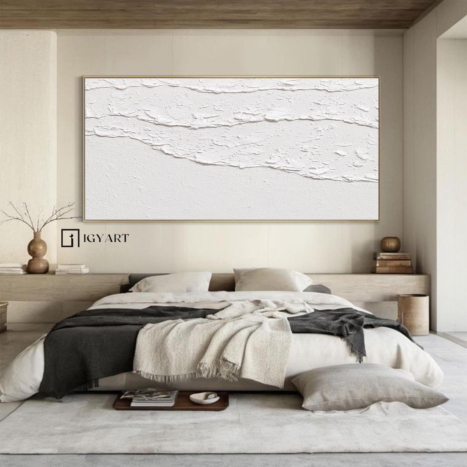 white 3D Textured Wall Art white waves Abstract painting white Ocean wave Wall – Abstract Seascape Art