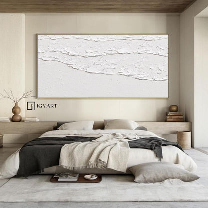 white 3D Textured Wall Art white waves Abstract painting white Ocean wave Wall – Abstract Seascape Art