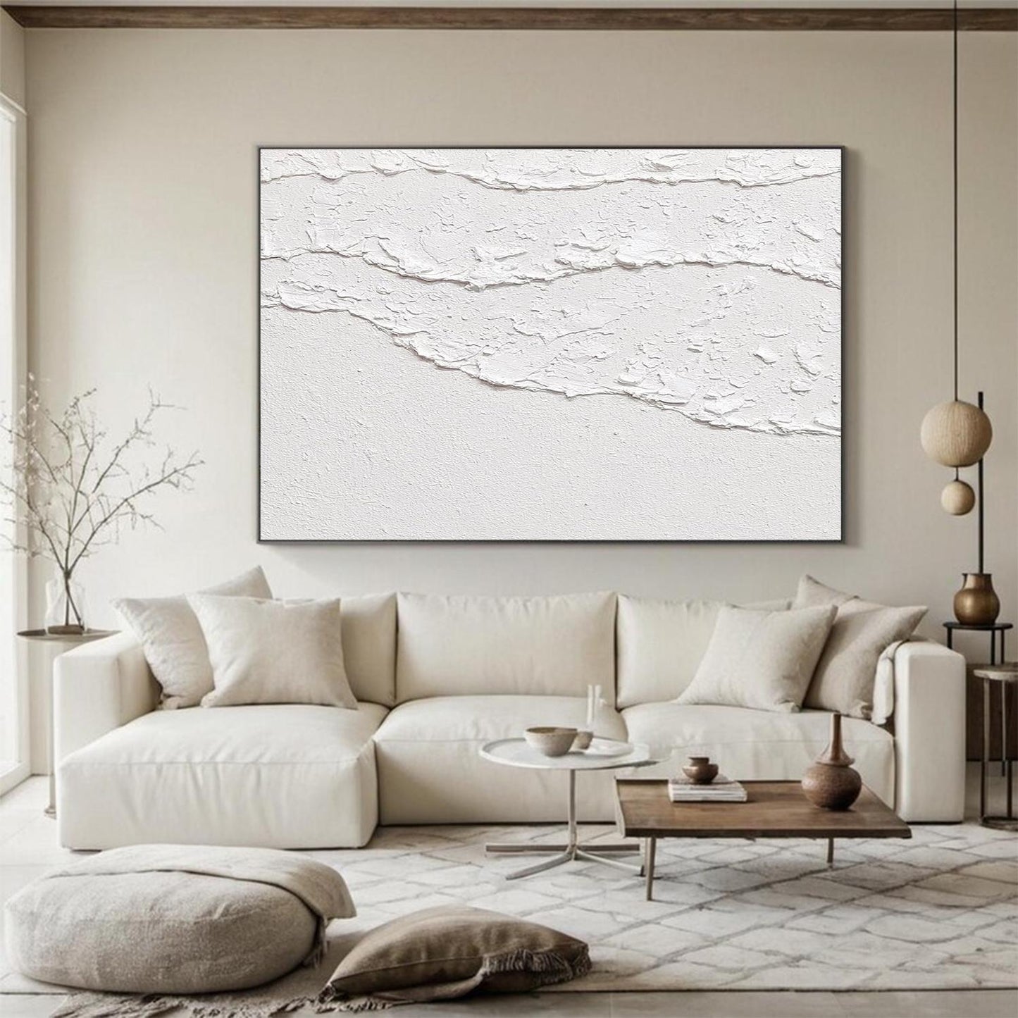 white 3D Textured Wall Art white waves Abstract painting white Ocean wave Wall – Abstract Seascape Art