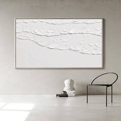 white 3D Textured Wall Art white waves Abstract painting white Ocean wave Wall – Abstract Seascape Art