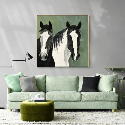 Large Abstract Horse Oil Painting on Canvas, Original Hand-painted Horse Canvas Wall Art, Modern Animal Wall Art for Living Room, Home Decor