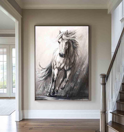 Horse Painting Animal Painting Running Horse Painting Horse Oil Painting Large – Abstract Animal Art
