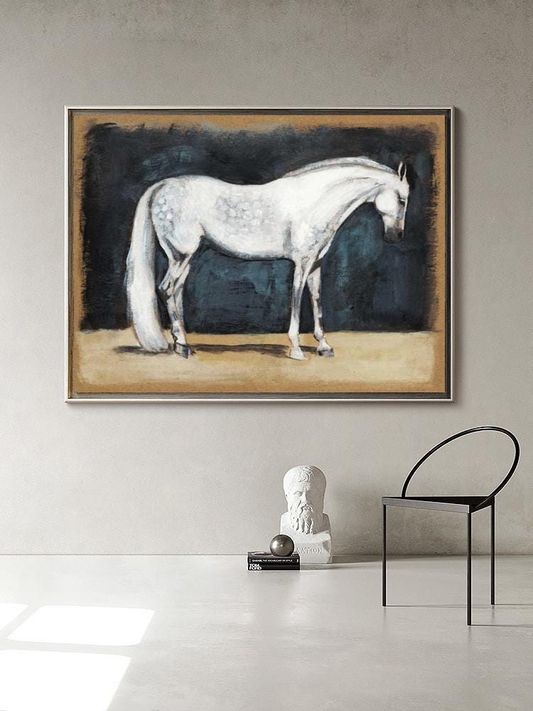 Large Impressionist Horse Oil Painting on Canvas, Hand-painted Horse Canvas Wall Art, Modern Animal Wall Art for Living Room, Home Décor