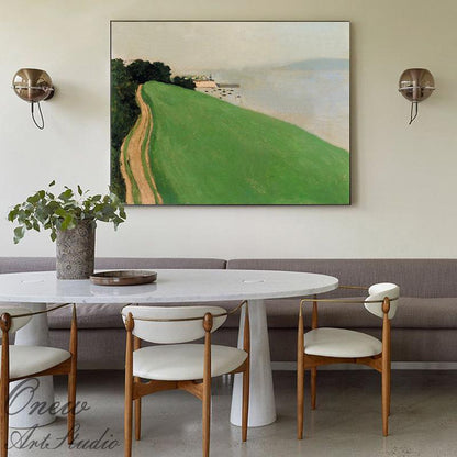 Impressionist Landscape Oil Painting on Canvas, Original Coastal Scenery Canvas Wall Art, Modern Nature Wall Art for Living Room, Home Decor