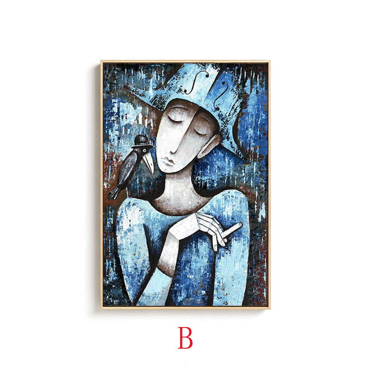 Large Abstract Woman Canvas Wall Art, Hand-painted Lady Oil Painting on Canvas, Modern Textured Figure Wall Art for Living Room, Home Décor