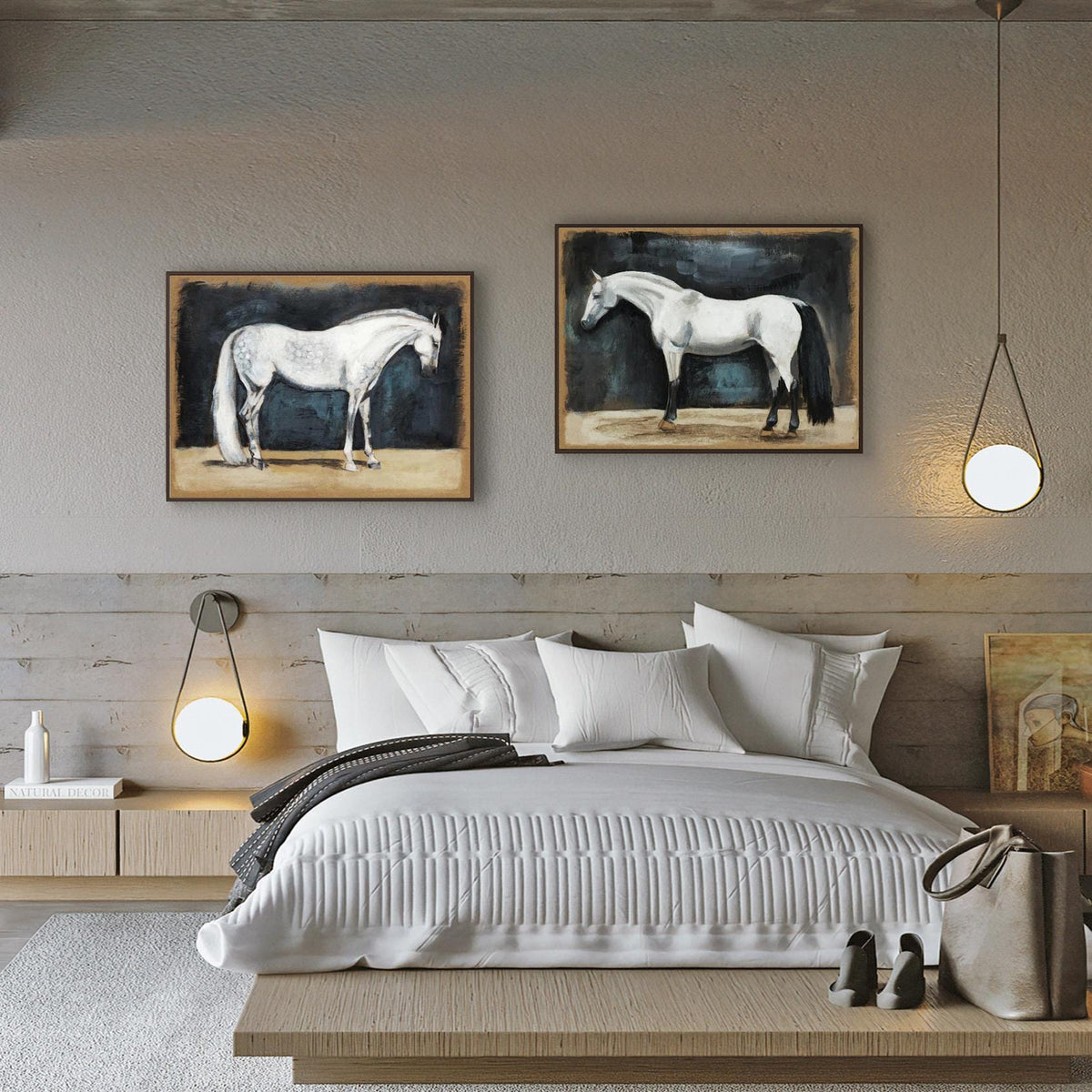 Large Impressionist Horse Oil Painting on Canvas, Hand-painted Horse Canvas Wall Art, Modern Animal Wall Art for Living Room, Home Décor