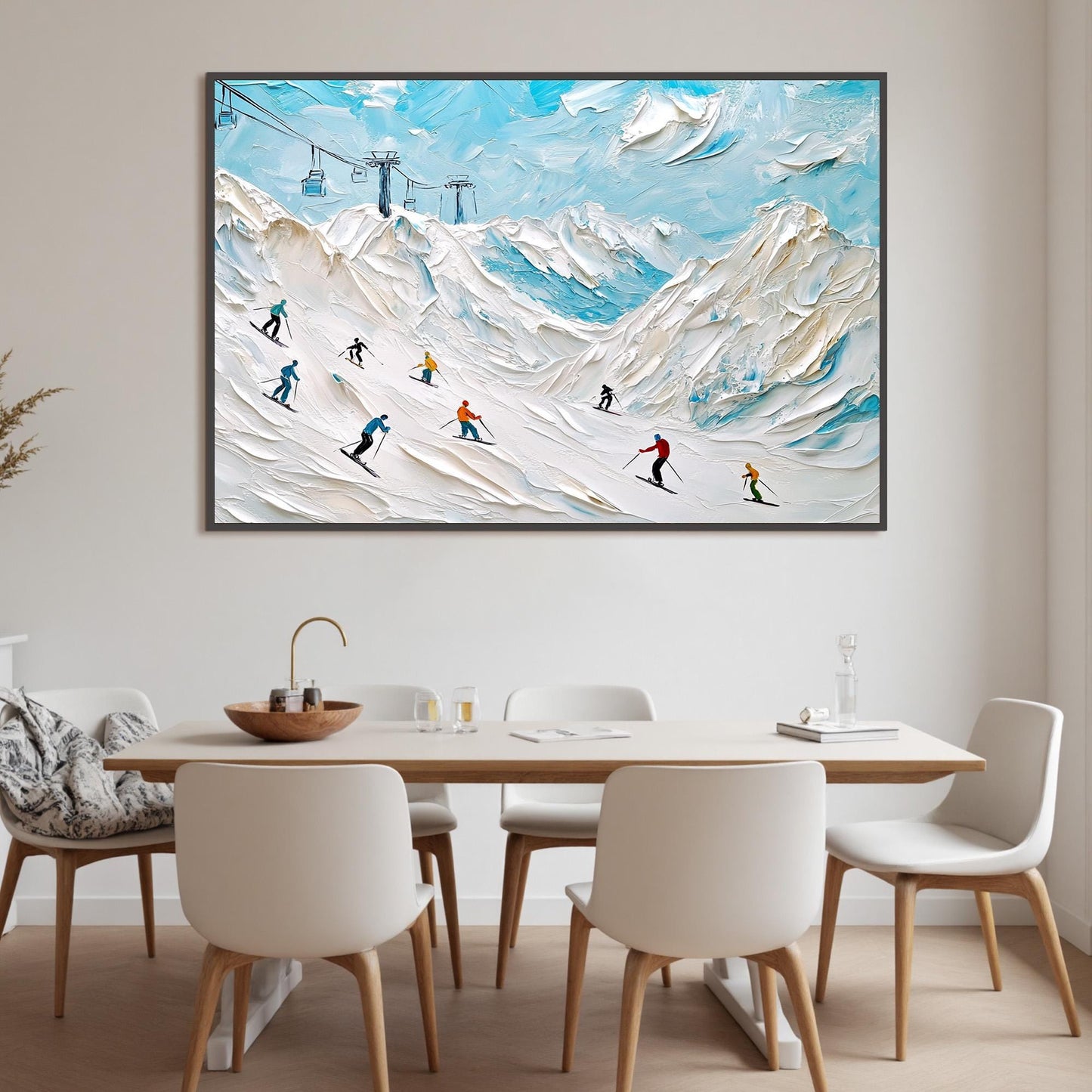 Colorful Textured Alpine Mountain Wall Art