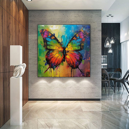 Original – Colorful Butterfly Animal Wall Art | Abstract Oil Painting, view 1