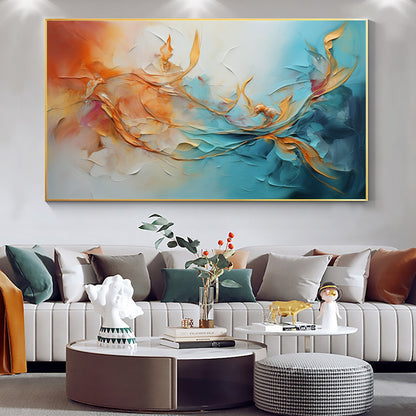 Colorful Abstract Floral Wall Art – Framed