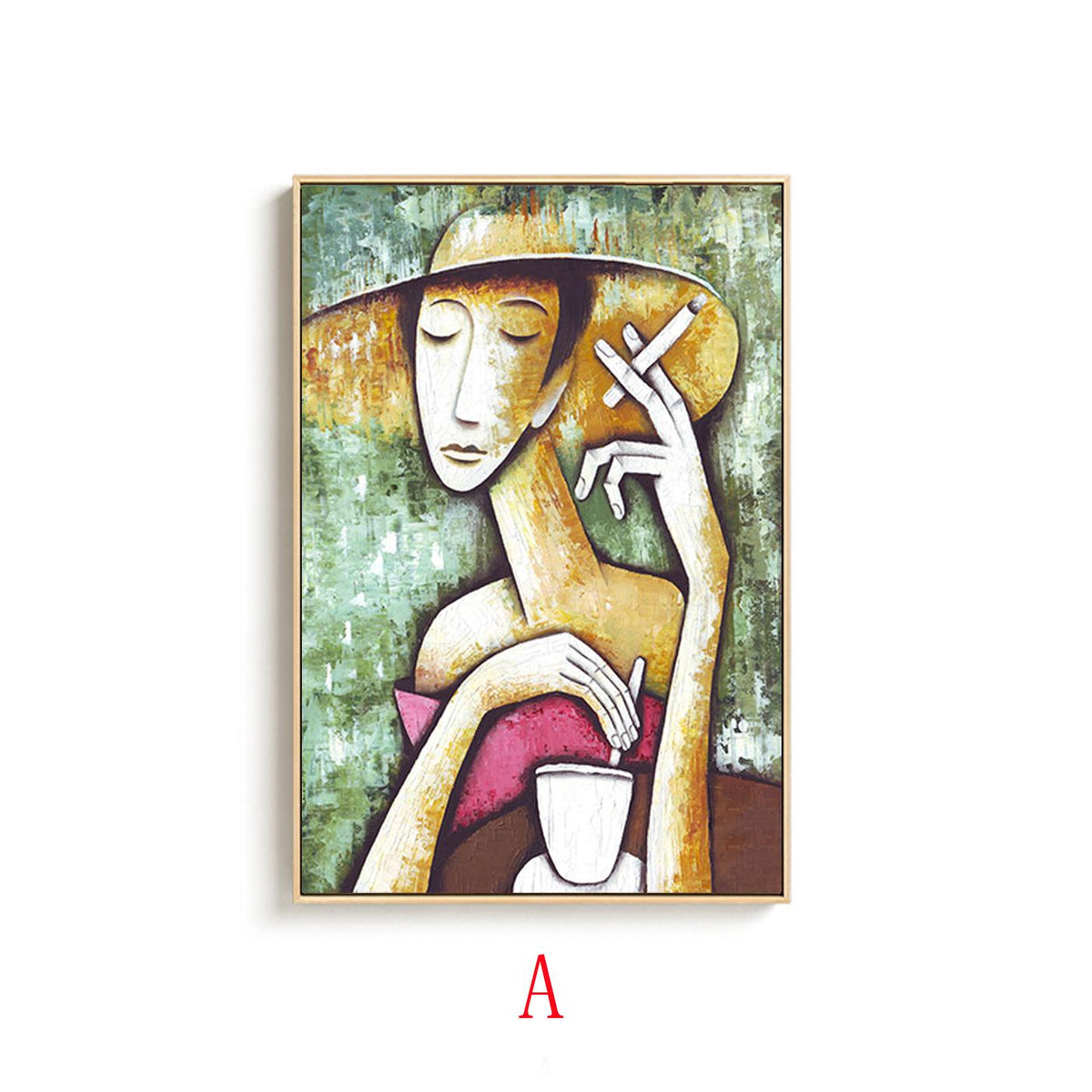 Large Abstract Woman Canvas Wall Art, Hand-painted Lady Oil Painting on Canvas, Modern Textured Figure Wall Art for Living Room, Home Décor