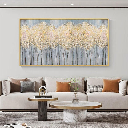 Abstract Floral Oil Painting, Large Blooming Flowers Canvas Art – Pink and White Floral Wall Art | Abstract Hand-Painted Oil 