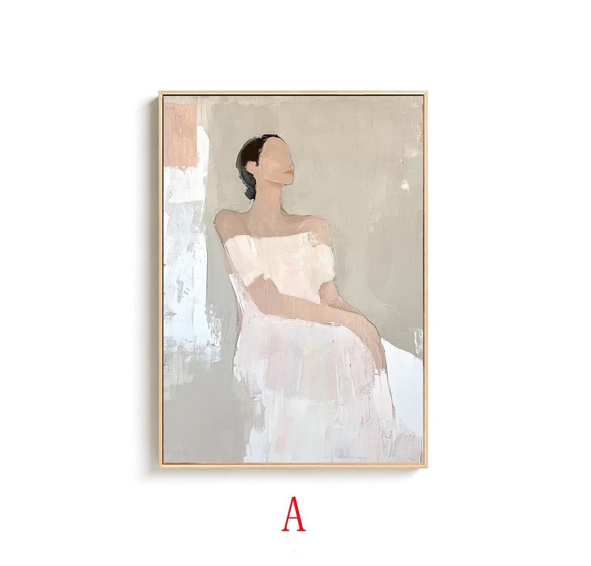 Large Abstract Lady Canvas Wall Art, Hand-painted Woman Figure Oil Painting on Canvas, Modern Figure Wall Art for Living Room, Home Décor