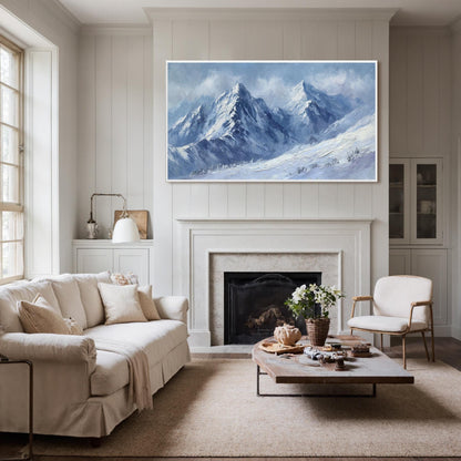 Abstract Textured Mountain Wall Art