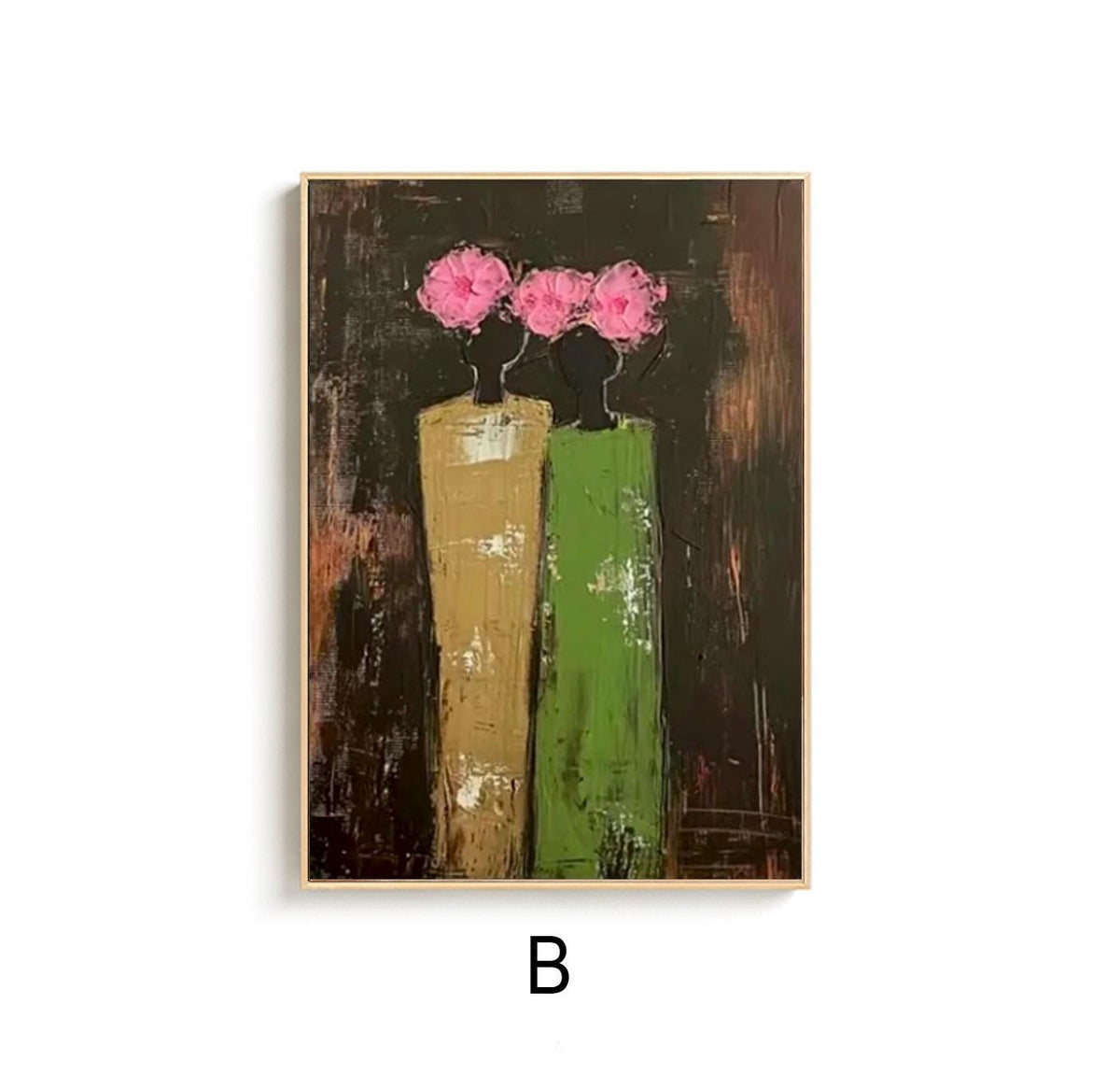 Large Abstract Lady Canvas Wall Art, Hand-painted Woman Figure Oil Painting on Canvas, Modern Figure Wall Art for Living Room, Home Décor
