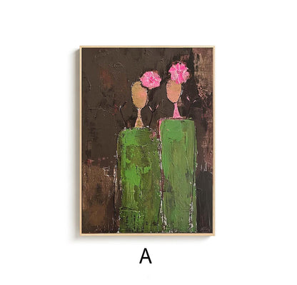 Large Abstract Lady Canvas Wall Art, Hand-painted Woman Figure Oil Painting on Canvas, Modern Figure Wall Art for Living Room, Home Décor