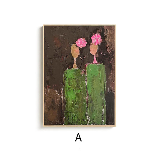 Large Abstract Lady Canvas Wall Art, Hand-painted Woman Figure Oil Painting on Canvas, Modern Figure Wall Art for Living Room, Home Décor